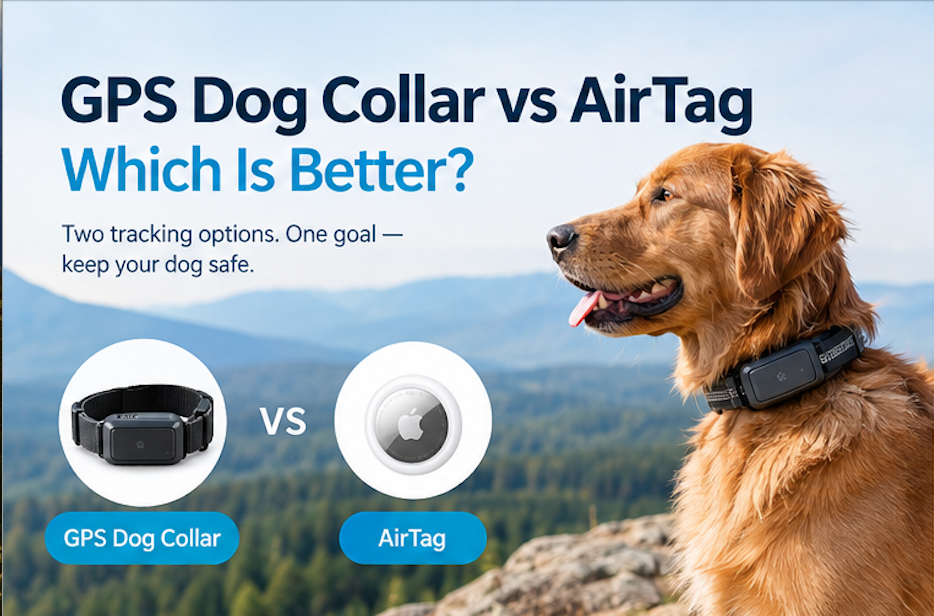 Comparison of a GPS dog collar and an Apple AirTag for pet tracking outdoors - The Claw Co.