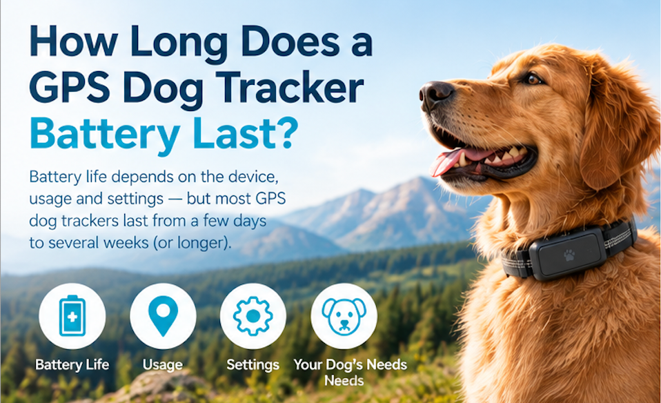 How long does a GPS dog tracker battery last - The Claw Co.
