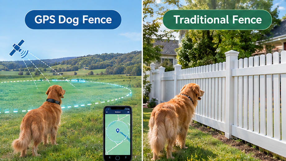 Comparison of a traditional dog fence and a GPS virtual boundary outdoors