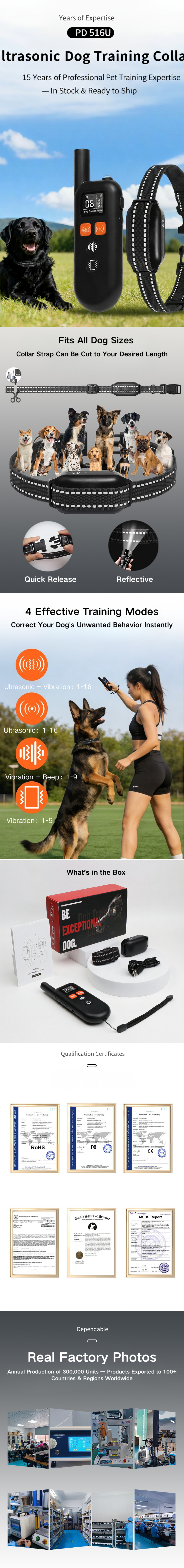 Remote Dog Training Collar PD 516U