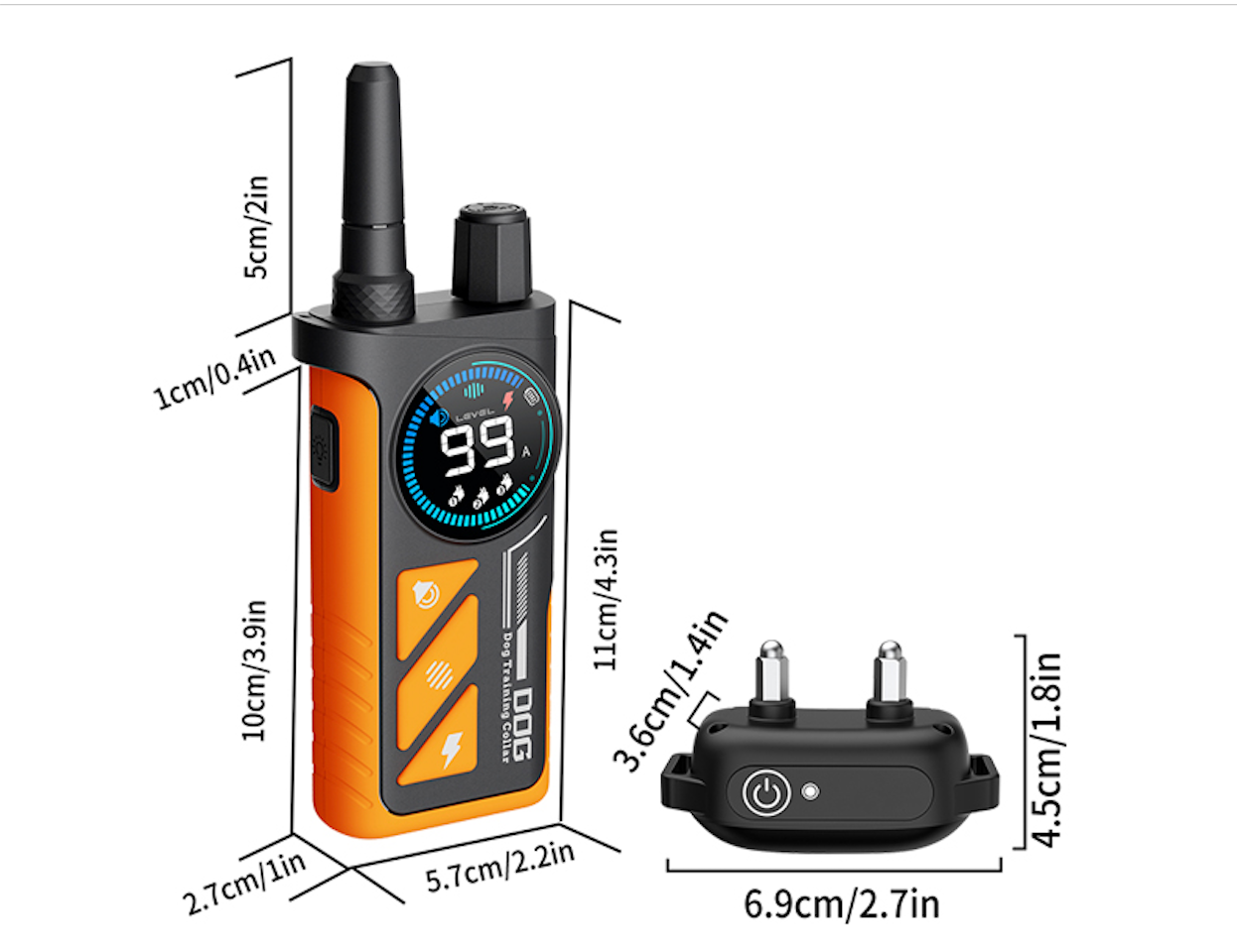 2-in-1 Dog Training Collar & Bark Controller PD511