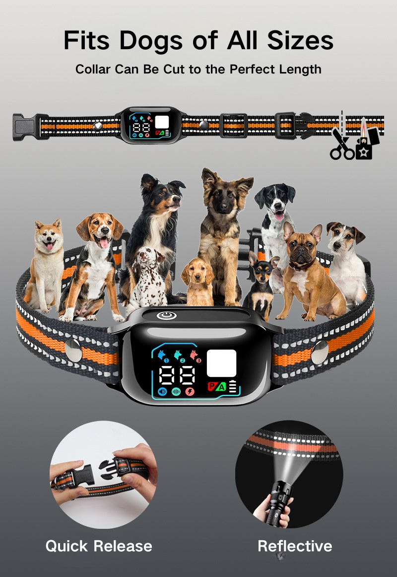 Remote Pet Training Collar & Bark Controller 2-in-1 PD509